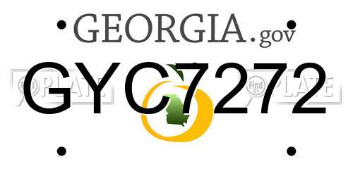 GYC7272 Georgia License Plate