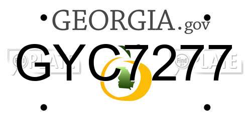 GYC7277 Georgia License Plate
