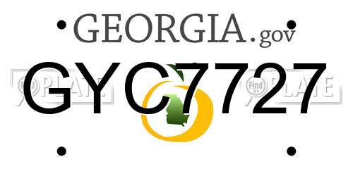 GYC7727 Georgia License Plate