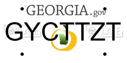 GYCTTZT Georgia License Plate