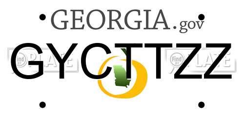 GYCTTZZ Georgia License Plate