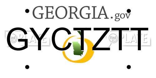GYCTZTT Georgia License Plate