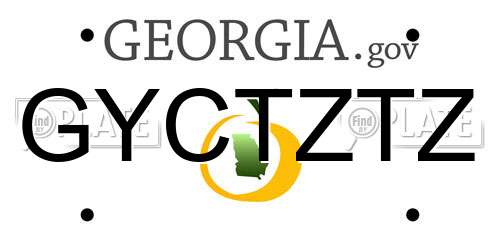 GYCTZTZ Georgia License Plate
