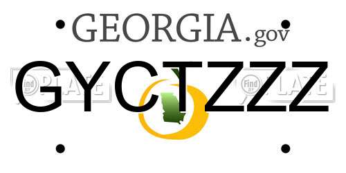 GYCTZZZ Georgia License Plate
