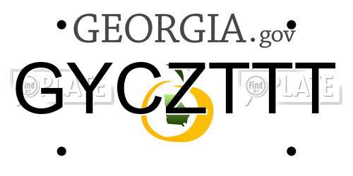 GYCZTTT Georgia License Plate