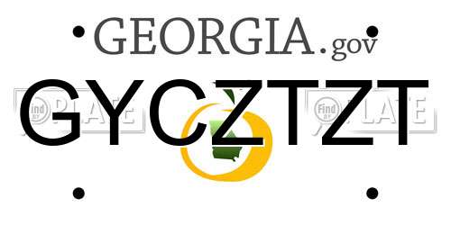 GYCZTZT Georgia License Plate
