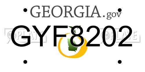 GYF8202 Georgia License Plate