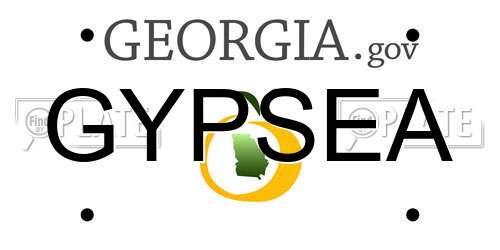 GYPSEA Georgia License Plate