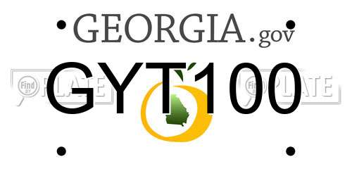 GYT100 Georgia License Plate