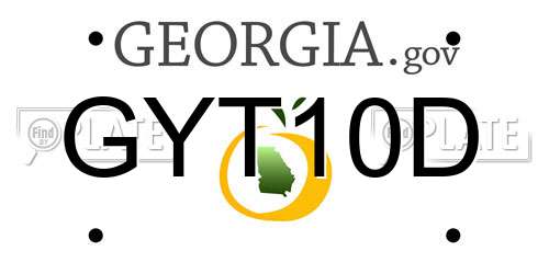 GYT10D Georgia License Plate