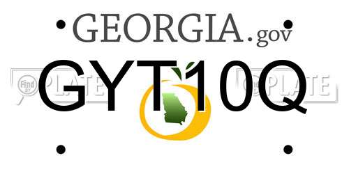 GYT10Q Georgia License Plate