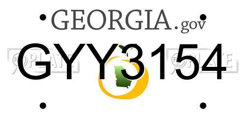 GYY3154 Georgia License Plate