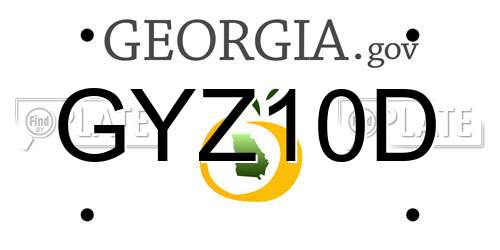 GYZ10D Georgia License Plate