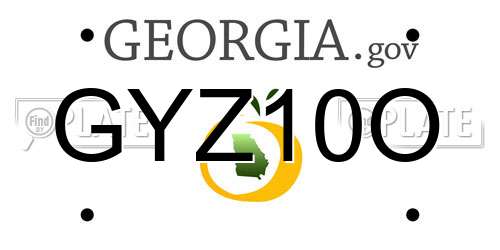 GYZ10O Georgia License Plate