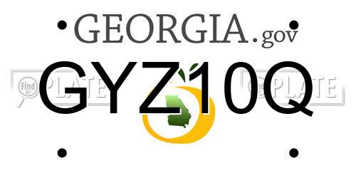 GYZ10Q Georgia License Plate