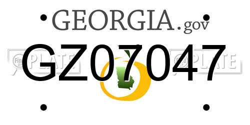 GZ07047 Georgia License Plate
