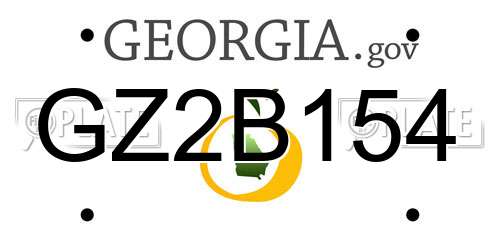 GZ2B154 Georgia License Plate