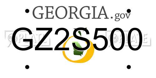 GZ2S500 Georgia License Plate