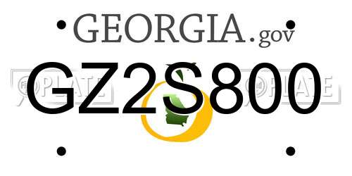 GZ2S800 Georgia License Plate