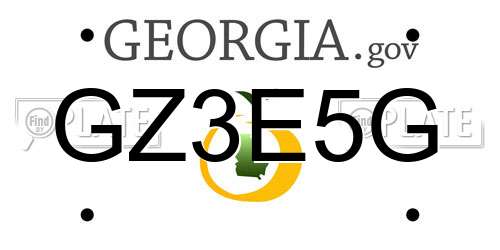 GZ3E5G Georgia License Plate