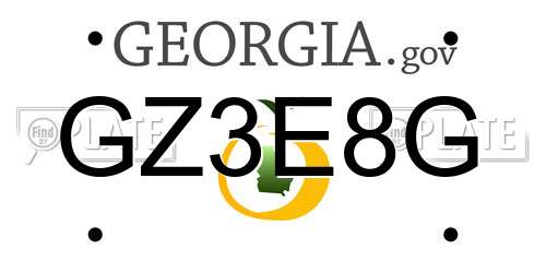GZ3E8G Georgia License Plate