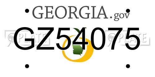 GZ54075 Georgia License Plate