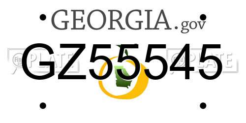 GZ55545 Georgia License Plate