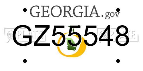 GZ55548 Georgia License Plate