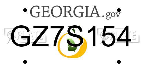 GZ7S154 Georgia License Plate