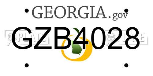 GZB4028 Georgia License Plate