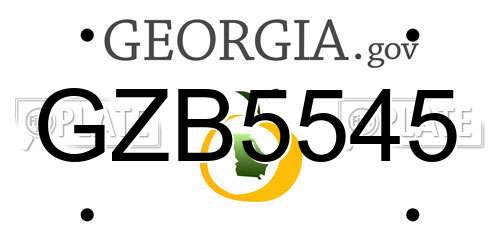 GZB5545 Georgia License Plate