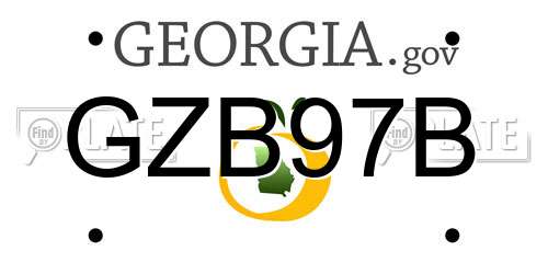 GZB97B Georgia License Plate