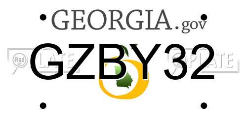 GZBY32 Georgia License Plate