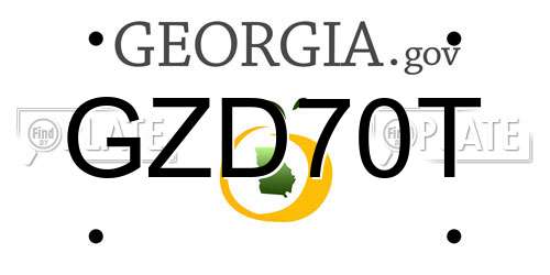 GZD70T Georgia License Plate