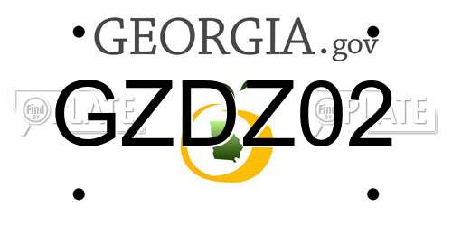 GZDZ02 Georgia License Plate