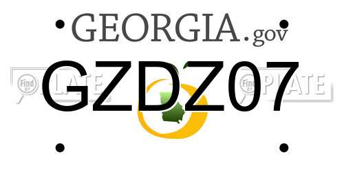 GZDZ07 Georgia License Plate