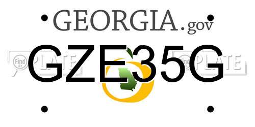 GZE35G Georgia License Plate