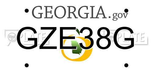 GZE38G Georgia License Plate