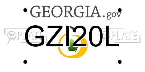 GZI20L Georgia License Plate