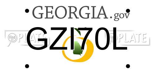 GZI70L Georgia License Plate