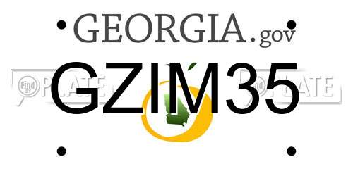 GZIM35 Georgia License Plate