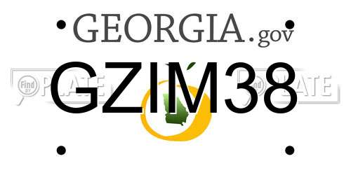 GZIM38 Georgia License Plate