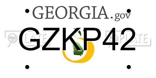 GZKP42 Georgia License Plate