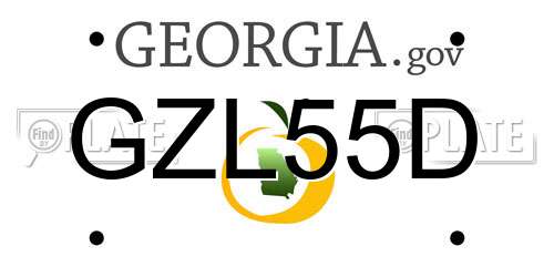GZL55D Georgia License Plate