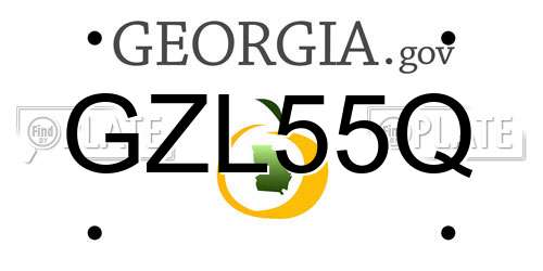 GZL55Q Georgia License Plate