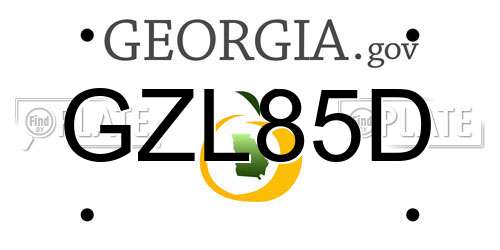 GZL85D Georgia License Plate
