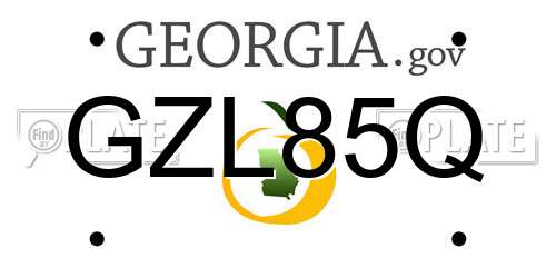GZL85Q Georgia License Plate