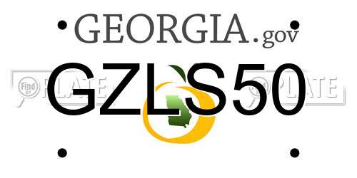 GZLS50 Georgia License Plate