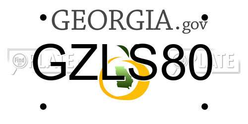GZLS80 Georgia License Plate