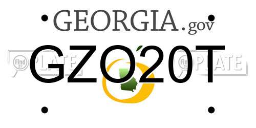 GZO20T Georgia License Plate